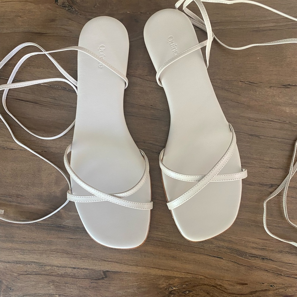 Quince Beige Strappy Sandals - Picture 4 of 5